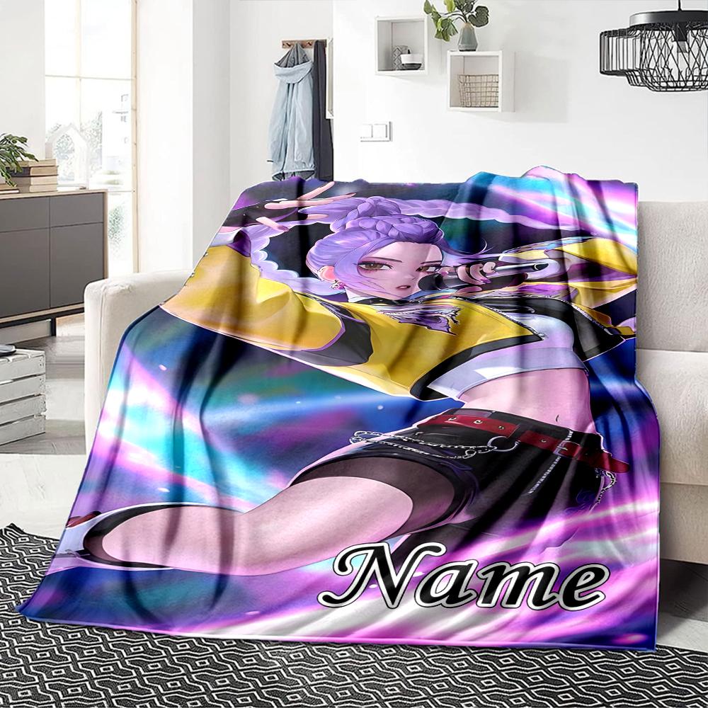 Custom Name Rumi'S Purple Adventure Party Blanket For Couch Bed Plush Cozy Fuzzy Blanket Super Soft Warm Blankets For Fall And Winter 0916196