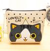Cartoon Cat PU Leather Coin Bag Pure Zipper Cartoon Cute Cat Coin Key Bag Money Pocket Women Men Coin Purse Small Wallet Kid