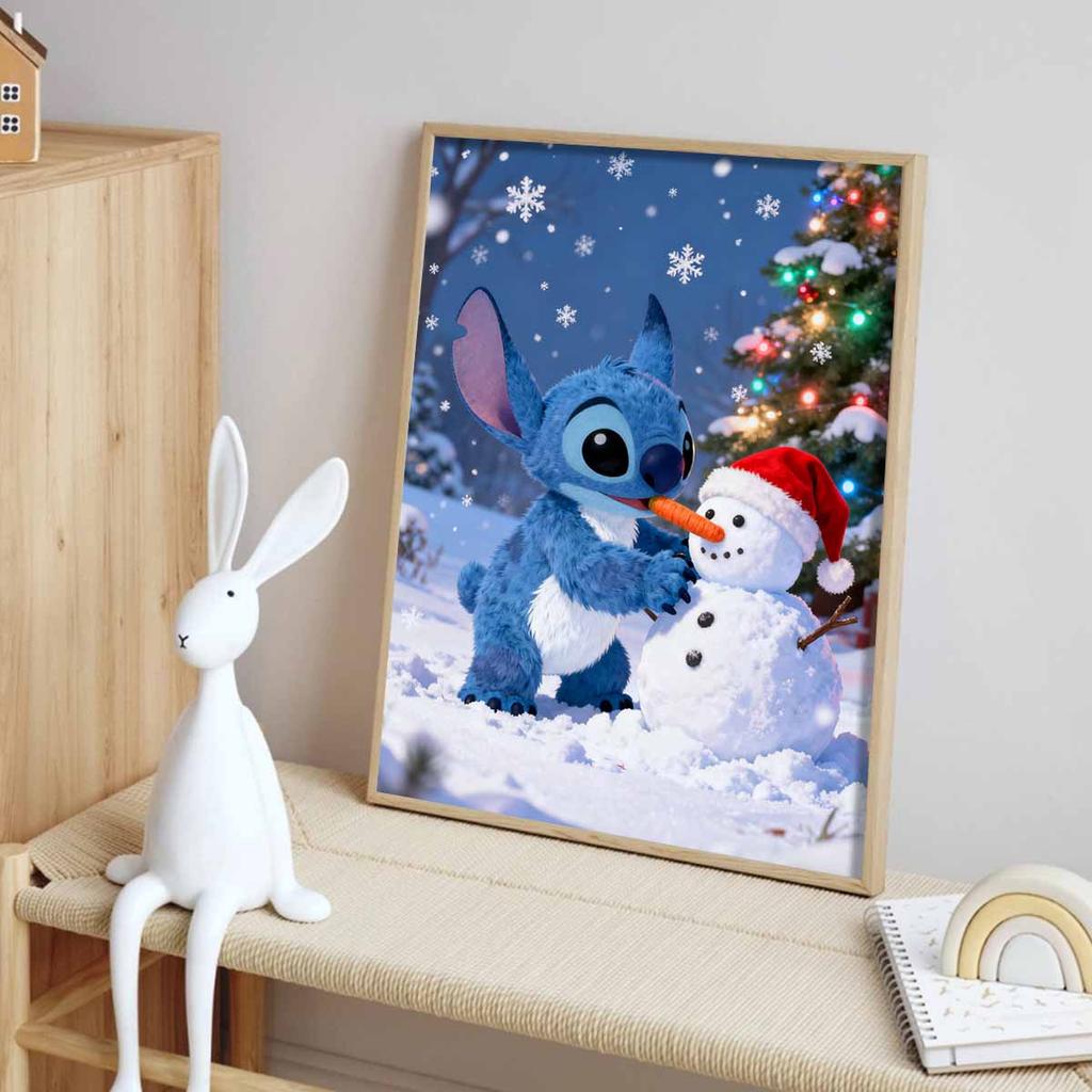 Disney Stitch Snowman Christmas diamond painting kit handmade diy5D home decoration gift unique idea