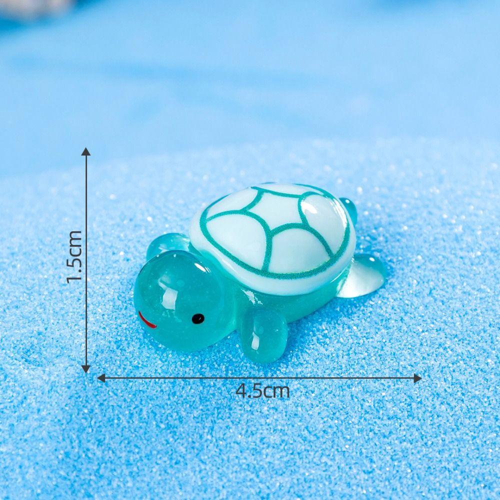 Light In The Dark Mini Luminous Turtles Ornament Cartoon Turtle Statue Aquarium