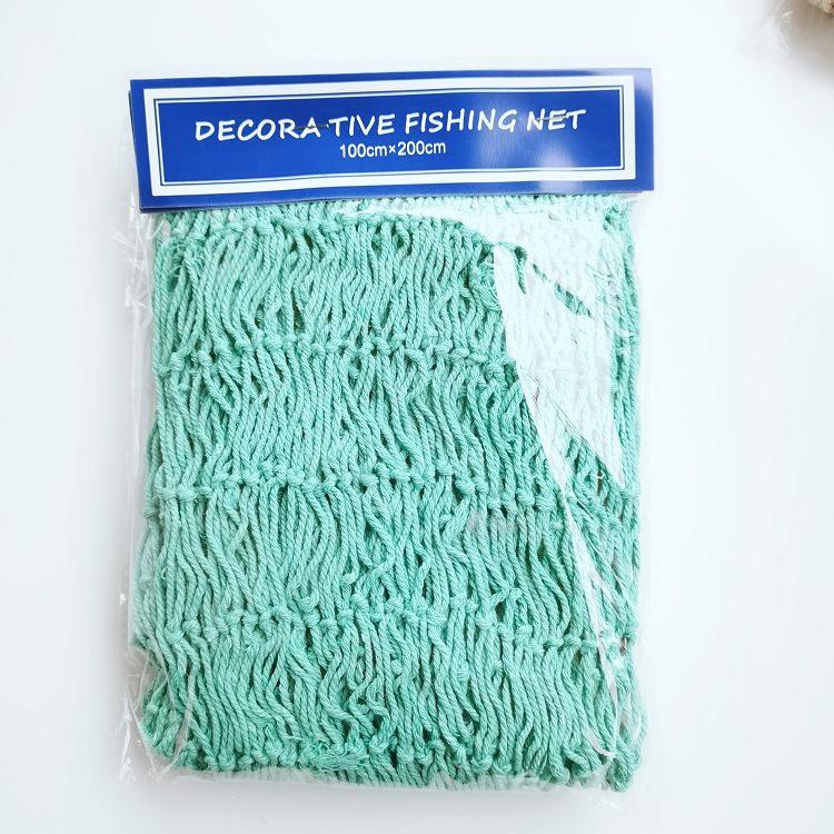 Хлопковая рыболовная сеть ручной работы, настенное украшение с ракушками и поплавками