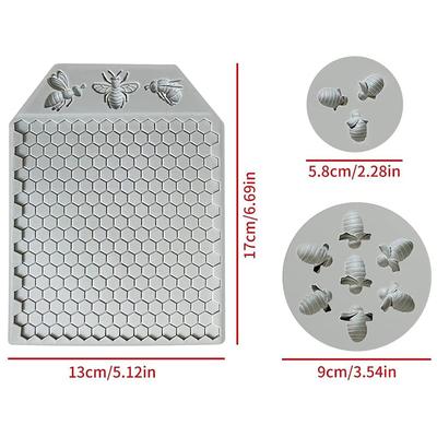 3 шт. Силиконовые формы в виде пчелиных сот для DIY торта, мастики, печенья, пудинга с сахаром, шоколада, твердых конфет, десертного декора