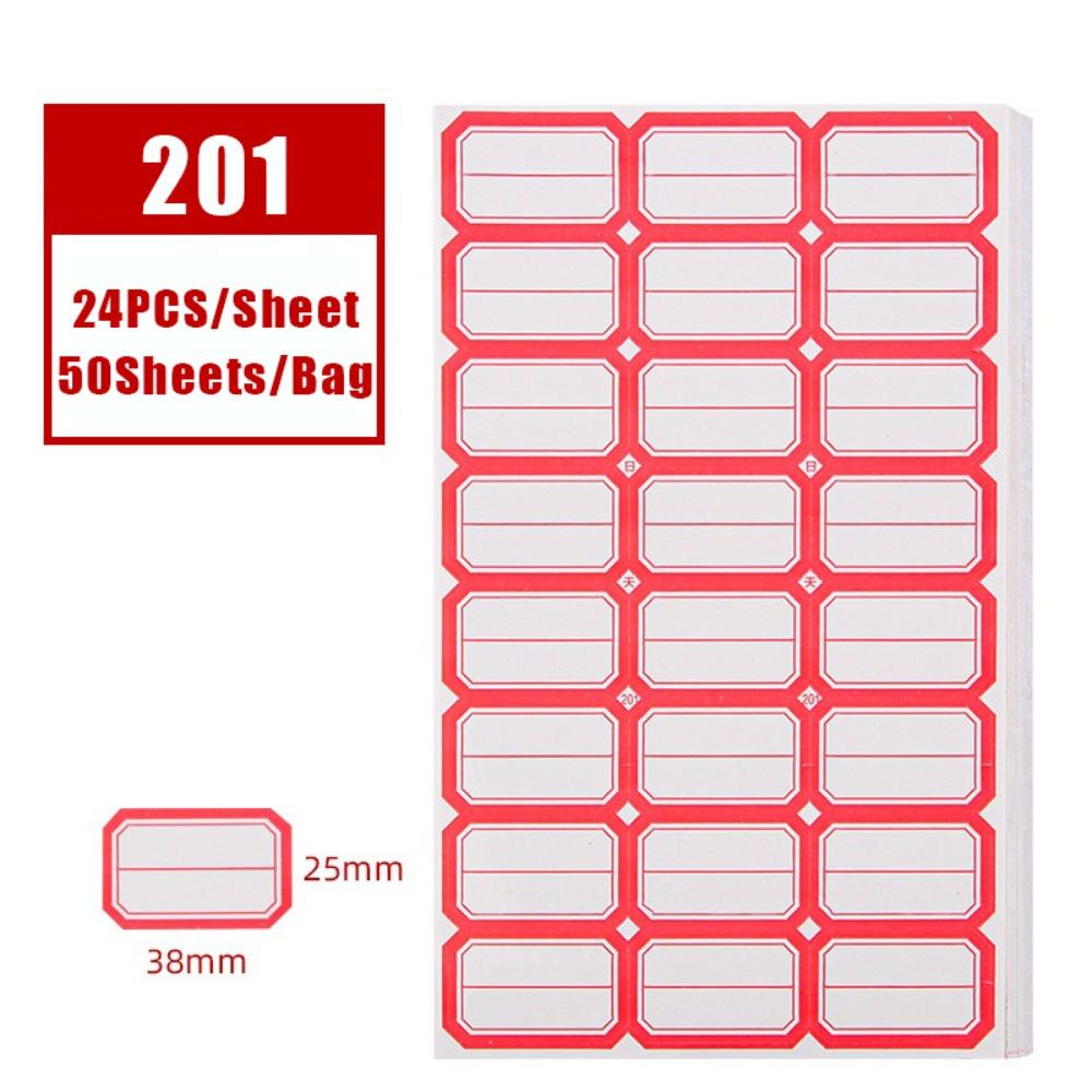 50 листов Цветные наклейки для этикеток Рукописная маркировка цены Клейкая бумага Самоклеящаяся этикеточная бумага Дом