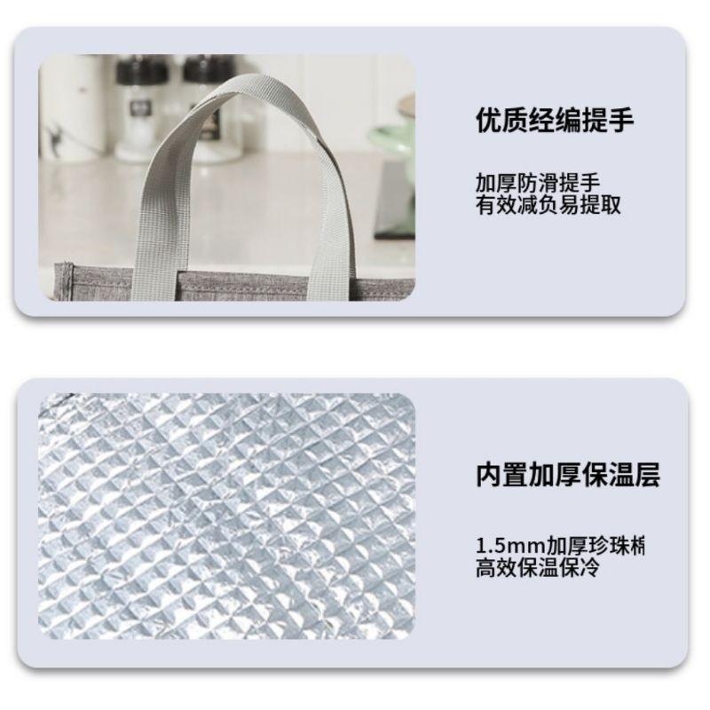 Lunch Bag Bento Insulation Box Organizer Tote Waterproof Camping Portable Large Canvas Storage Bag