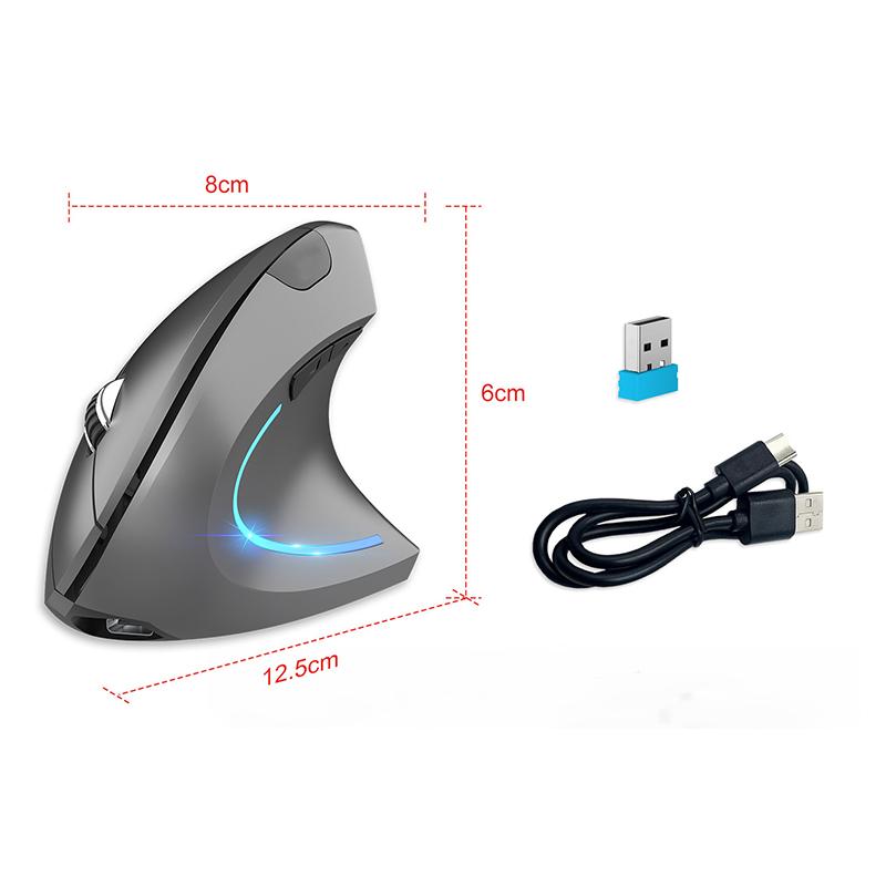 Dual Mode 2.4G Wireless Mouse Bluetooth 5.1 Mouse 2400 DPI Silent Mouse Rechargeable Mice for Laptop Desktop
