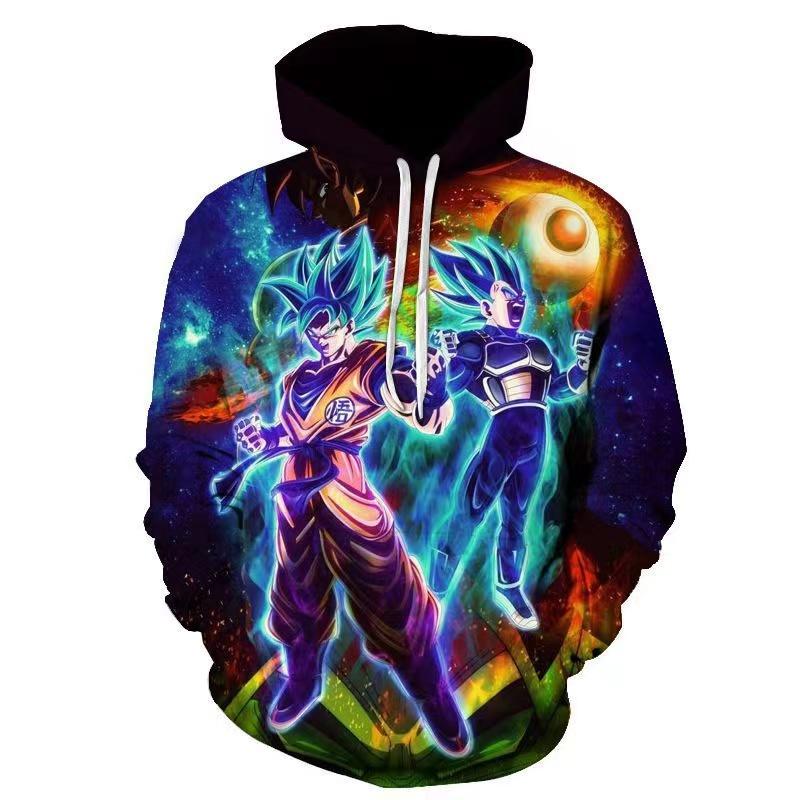 Glow Power Series Print Hoodie, Multiple Energetic Warrior and Bright Aura Graphics Full Graphic Loose Pullover, Great for Fantasy Cosplay Outings