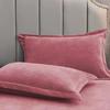 2pcs 48x74cm Pillow Case Solid Color Autumn Winter Flannel Warm Plus Velvet Pillow Cover Pillow Top Bedroom Cushion Cover
