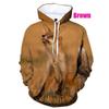 Осенне-зимняя мода 3D Fox Animal Printing Hoodie для мужчин и женщин Universal Hoodies Couple Casual Sweatshirt Male Clothing Hoody