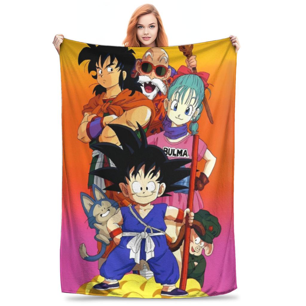 Dragon Ball Z фланелевые пледы японское мультяшное одеяло для постельного белья автомобильное супер теплое покрывало