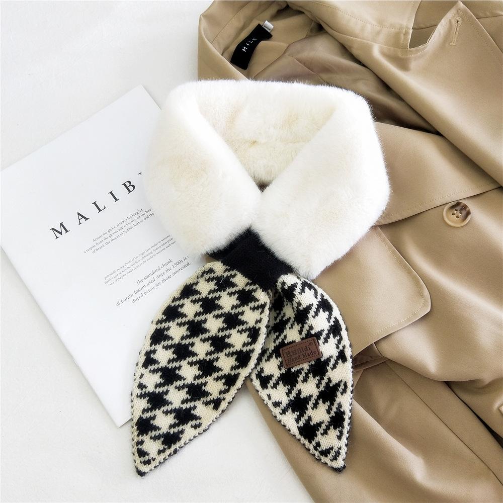 Новый шарф женский прекрасный осенне-зимний открытый теплый холодостойкий шарф защита шеи шерстяной воротник