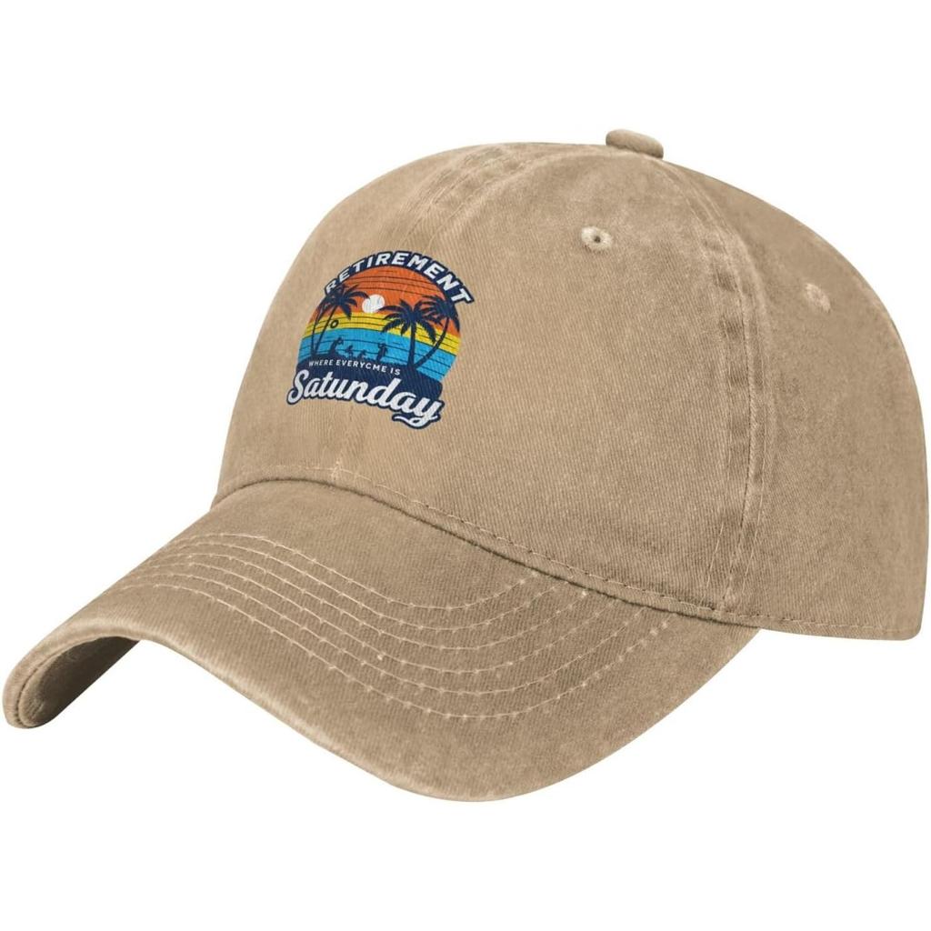 RetireUnisext Saturday Casual Baseball Cap Washed Cotton Unstructured Adjustable Dad Hat