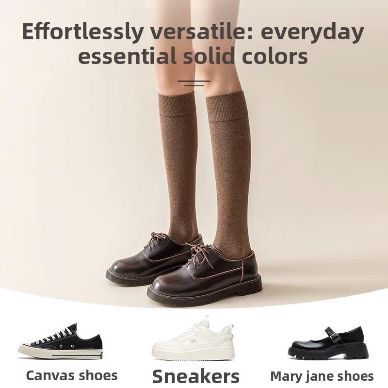 Женские осенне-зимние однотонные компрессионные носки для похудения ног