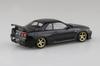 Aoshima Bunka Kyozaisha The Snap Kit Series Nissan R34 Skyline Custom Wheel Пластиковая модель 1/32 GT-R (Черная жемчужина) Цветовая кодировка № 11-SP2