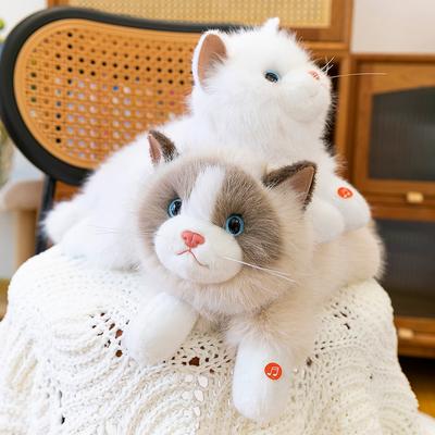 Милая кукла-тряпичная кошка с имитацией звука, пушистый хвост, исцеляющая кошка, плюшевая кукла для девочки