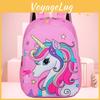 Милый мультяшный школьный рюкзак с единорогом для детей, просторный, легкий, из нейлонового материала
