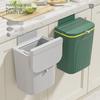 Cream Style Wall-Mounted Flip-Top Trash Can for Kitchen or Bathroom