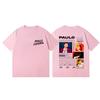 Rapper Paulo Londra Double Sided Print T Shirt High Quality Fashion Oversized Tshirt Men Women Clothing Casual Cotton Tshirts