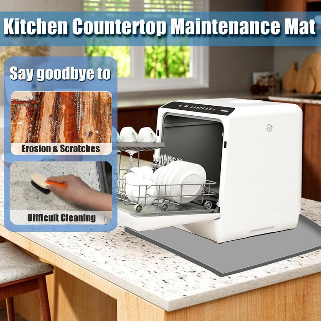 Силиконовый поддон для посудомоечной машины, сменный поддон для сбора капель, предотвращающий протечку воды, водонепроницаемый поддон для столешницы и пола