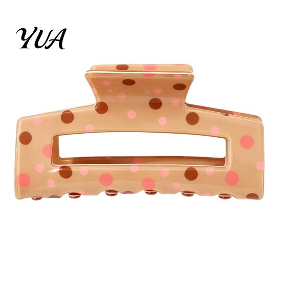 Polka Dot Hair Claw Colorful Clip for Women, Sweet Macaron Style Non-slip Shark Durable Clamps Gripper Thick Hair, Lightweight Accessories Daily