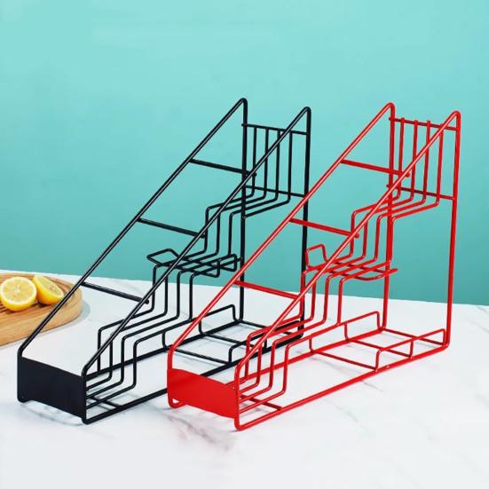 Стойка для хранения кофейного сиропа, 4 слоя, минималистичный черный металлический держатель для напитков, пива, вина, сиропа, бутылка-органайзер, подставка для дисплея, кофейный бар, кухонные аксессуары