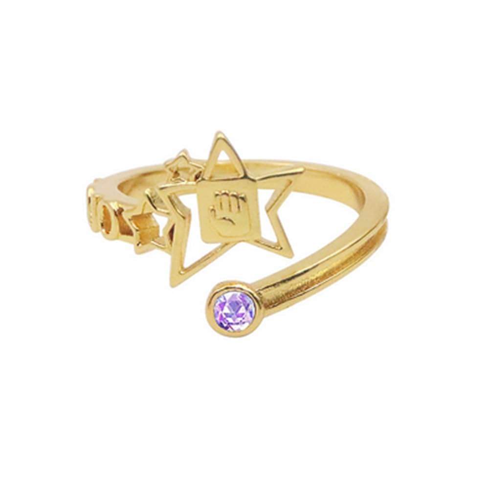 RyuuCos Bizarre Adventure Stone Ocean Jotaro Kujo Platinum Star Gold Christmas JoJo's Ring, Accessory, Disguise, Costume, Gift, Cosplay, Event,