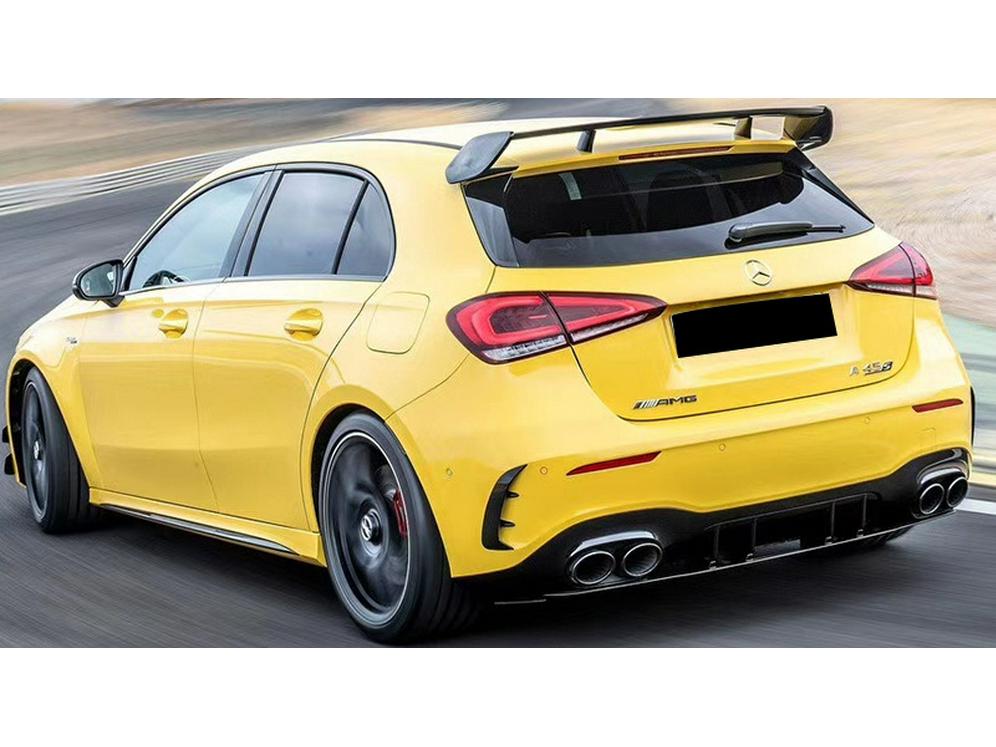 Черный двойной/четверной выхлопной патрубок для Mercedes-Benz A-Class A200 A220 W177, A35, A45, AMG задняя губа