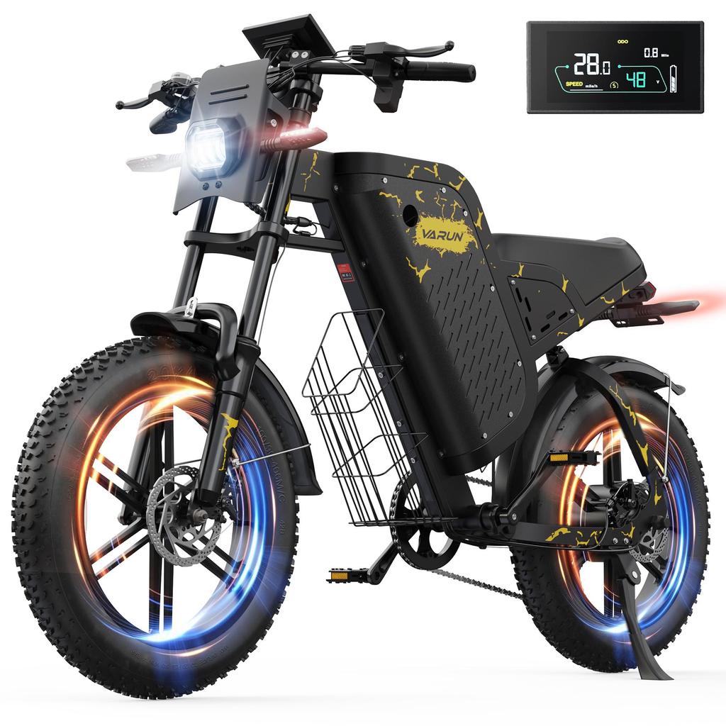 Электровелосипед Varun X-Plorer Beast для взрослых, мощный мотор 750 Вт, аккумулятор 48 В 31,5 Ач, несколько режимов езды для городского/внедорожного использования