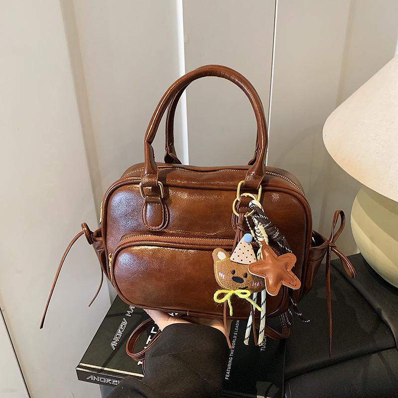 Премиальный рюкзак из жирной кожи в стиле ретро для женщин, новая мода 2025, универсальная сумка для работы, многоцелевая сумка