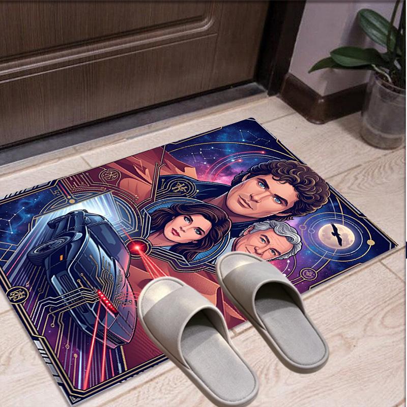 Knight Rider Pattern Rug, Indoor/Outdoor Mat, for Picnic, Gameroom, Bedroom, Office, Living Room, Home Decor Carpet, Birthday Gift