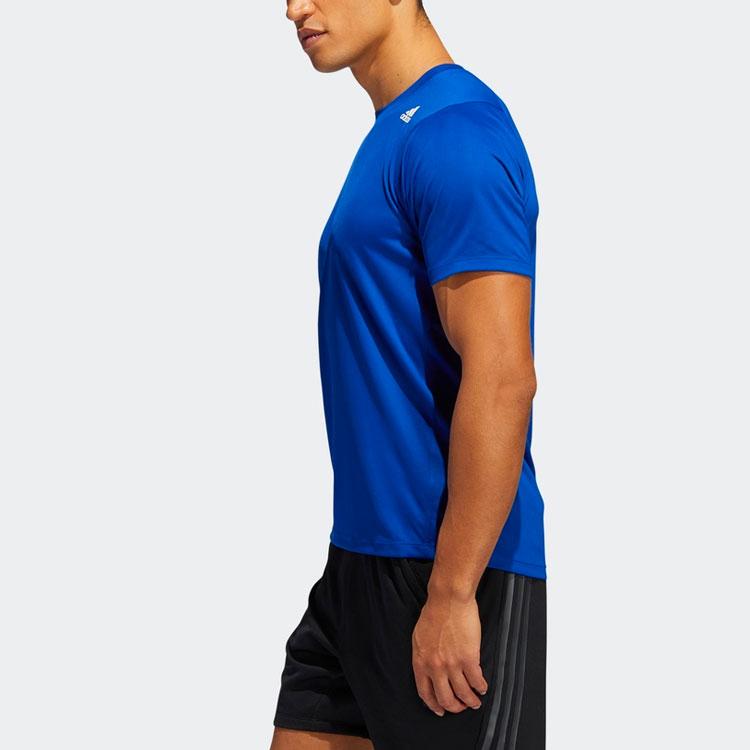 Adidas Футболка мужская с коротким рукавом и круглым вырезом, сплошной логотип, королевский синий GC8345