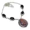 African Moss, Onyx Gemstone 925 Sterling Silver Jewelry Necklace 18"