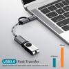 Кабель-адаптер OTG 2 в 1, нейлоновая оплетка, адаптер USB 3,0 к Micro USB Type C для Huawei для MacBook, USB C, телефонный диск OTG