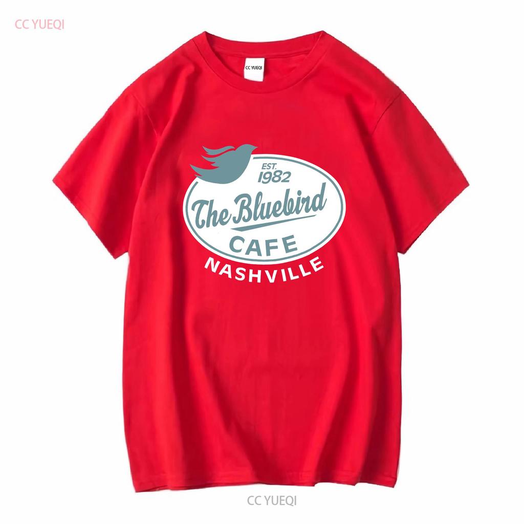 BLUEBIRD CAFE NASHVILLE Футболка Бар Музыкальное заведение Ретро Потертая Взрослый МАЛЕНЬКИЙ винтаж Стиранная Повседневная с принтом Унисекс