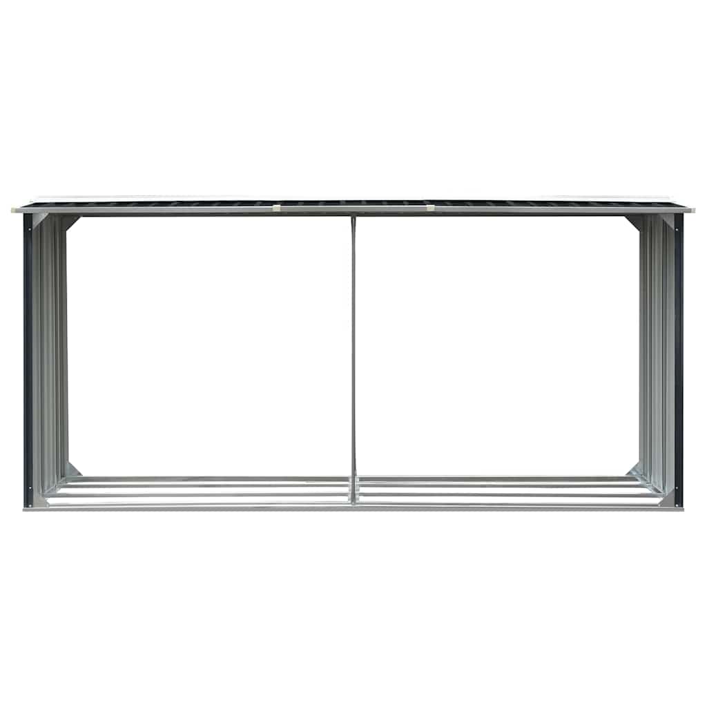 Firewood Storage Rack Galvanized Steel 330 x 92 x 153 cm Anthracite