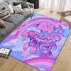 The Amazing World of Gumball Flannel Pattern Square Carpet,Area Rug,Carpet Rug for Living Room Bedroom Sofa Playroom Decor,Non-slip Floor Mat