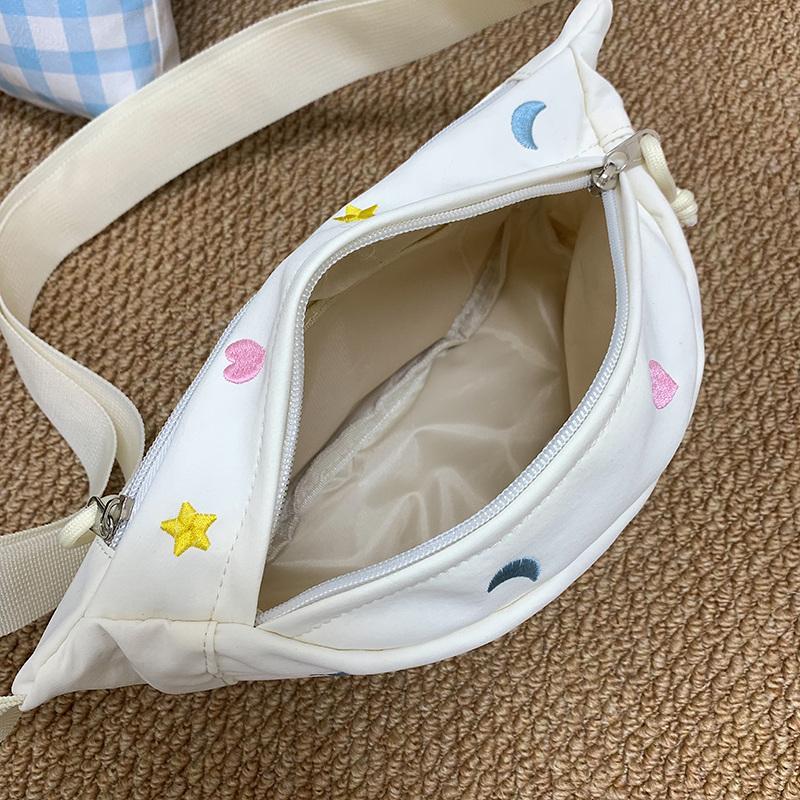 Нагрудная сумка женская вышитая поясная сумка легкая сумка через плечо спортивная студенческая сумка через плечо