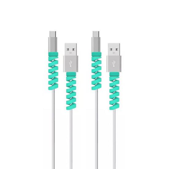 Универсальный силиконовый спиральный протектор для кабеля, защита от перегиба, чехол для защиты USB-кабеля зарядки для iPhone