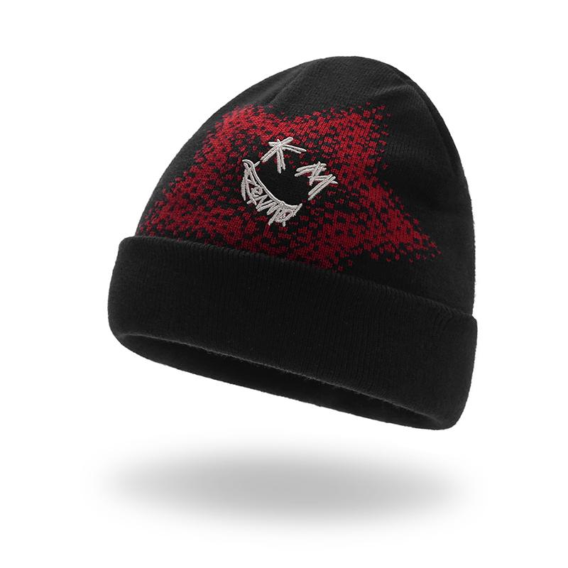 KENMO Autumn/Winter New Street Personalized Smiling Star Knitted Hat