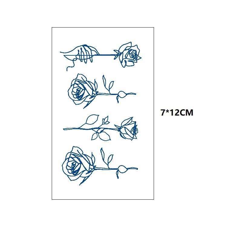 Маленький свежий крест ЭКГ маленькая змея рыбий хвост маленький узор неотражающая переносимая вода имитация стойкой татуировки наклейка