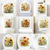 Sunflower Bathroom Toilet Sticker Wc Closestool Wall Sticker Self Adhesive Mural Beautify Flower Home Decoration Decals