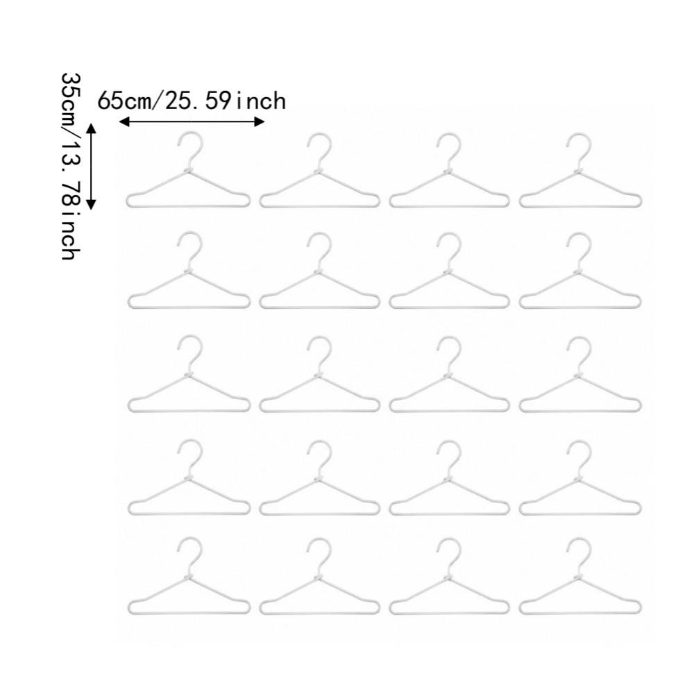 20pcs 65mm Size Doll Clothes Hangers Small Size Doll Dress Hangers For Miniature Display