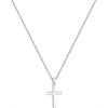 Dww-1 x S925 Sterling Silver Necklace with Classic Cross Pendant for Women