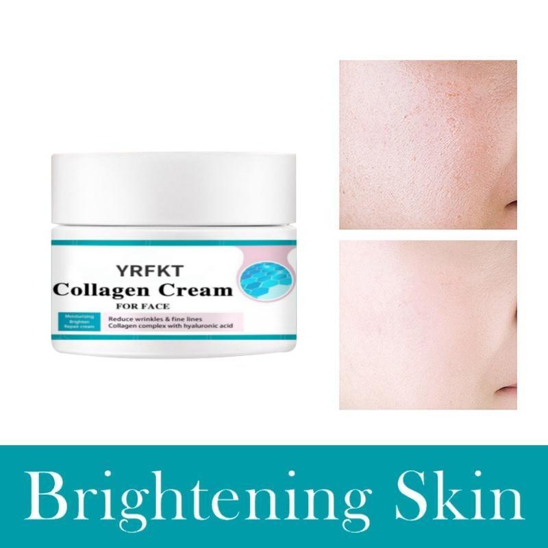 Коллагеновый крем для лица, увлажняющий питательный крем, уменьшает морщины, осветляет кожу, крем для лица, уход за кожей лица