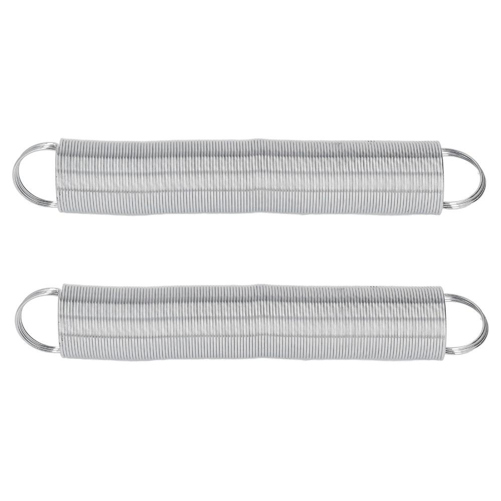 2Pcs Stainless Steel Electric Fence Spring Gate 16 Feet Extendable Metal Fence Gate Sheep Enclosure