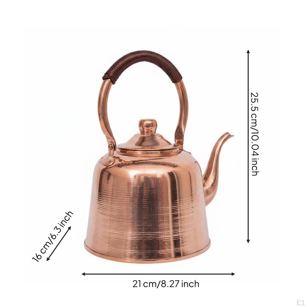 Stovetop Copper Teapot HeatResistant Handle Kettle Fast Boiling for Home Use