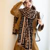 Fall Winter Geometric Warm Scarf Double-sided Cashmere Thick Student Shawl