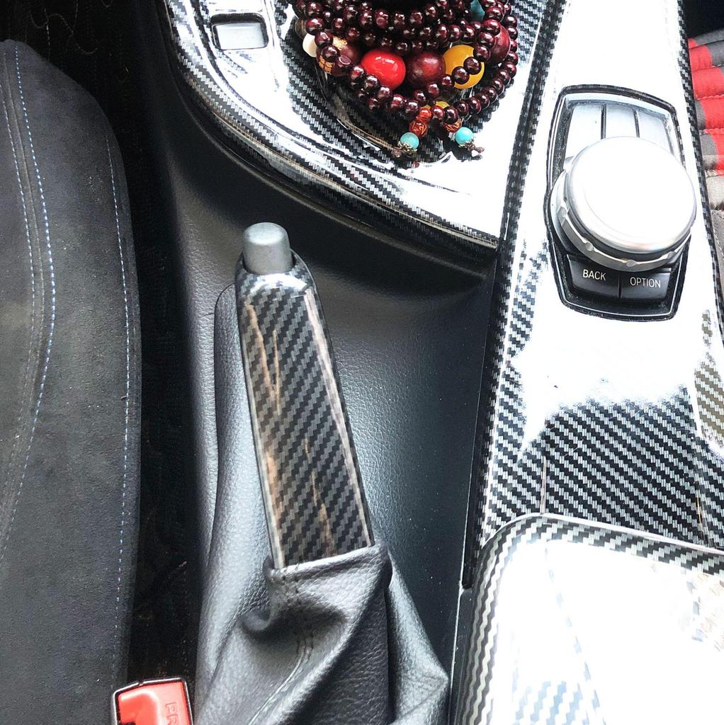 Накладка на ручник из углеволокна для BMW 3 серии GT и X1 - Модели E90, E92, F30