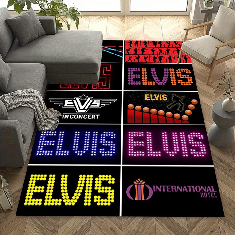 Elvis Presley's Iconic Smile Floor Rug Office Rug Design for Game Room Playrooms Kitchen Foyer Anti-slip Rug Anime Office Decor