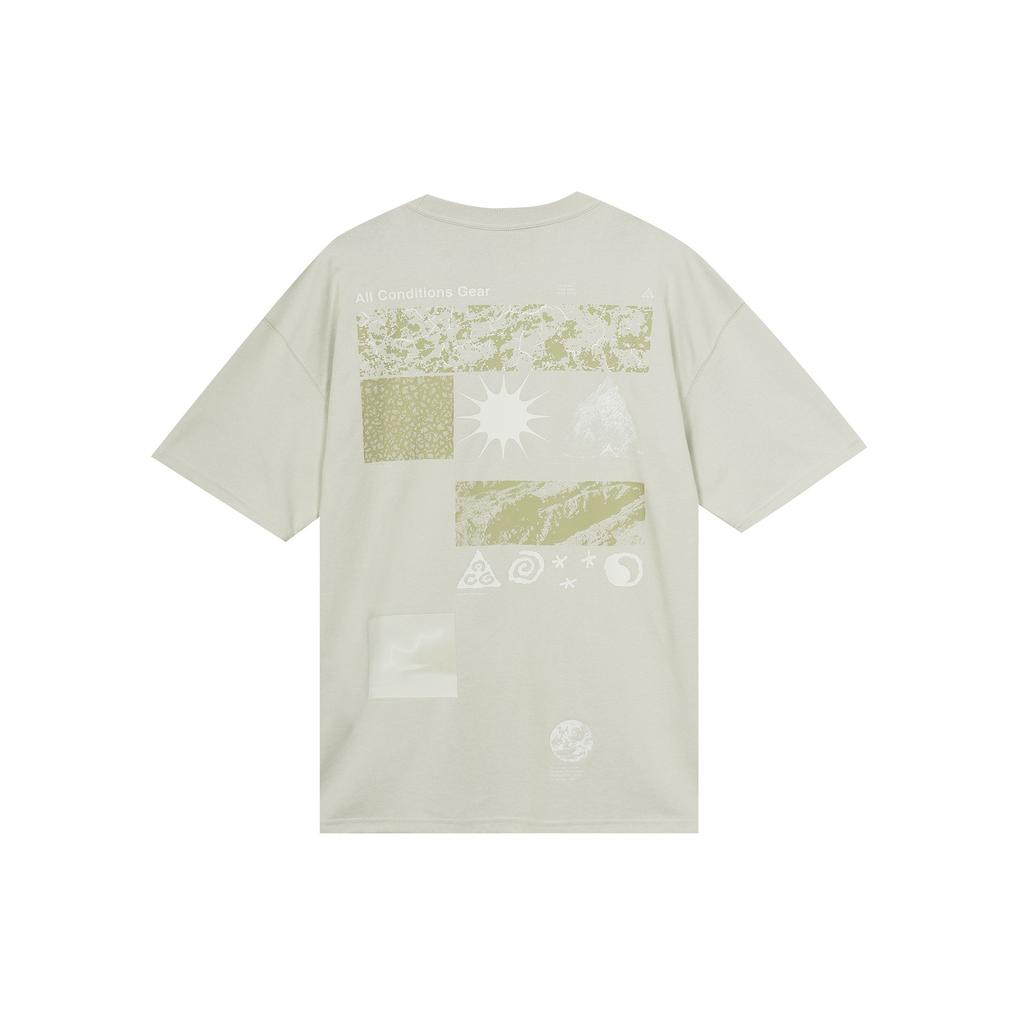 Nike ACG Collection Quick-Dry Breathable Regular Fit Round Neck Short Sleeve T-Shirt with Back Print Men Tops Light-Iron FJ1126-012