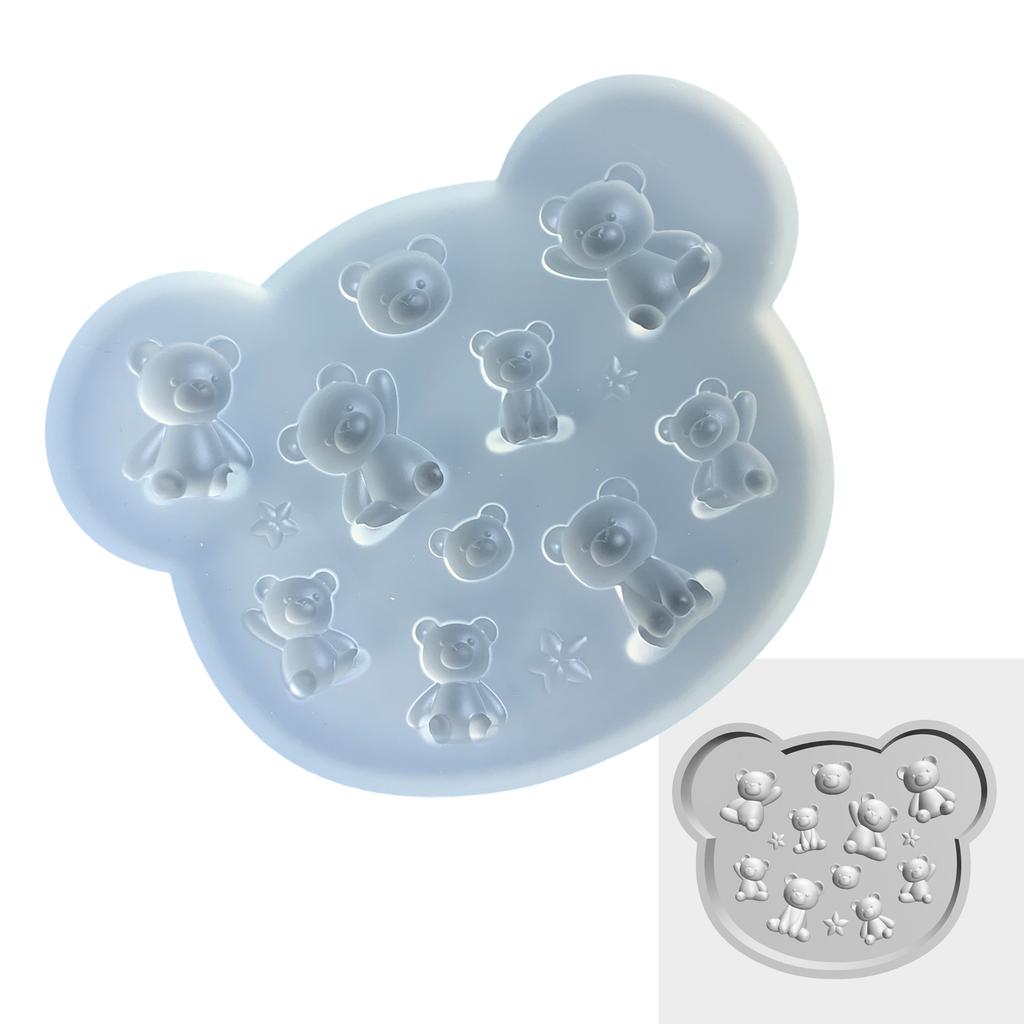 Practical Silicone Small Bear Accessories Mould Unique Epoxy Resin Jewelry Making Molds for Crafting Enthusiasts
